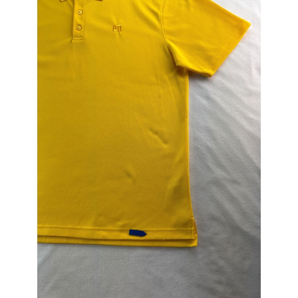 Loudmouth‎ Golf Polo Shirt Mens Yellow Short Sleeve Embroidered Logo Size L - Picture 15 of 16